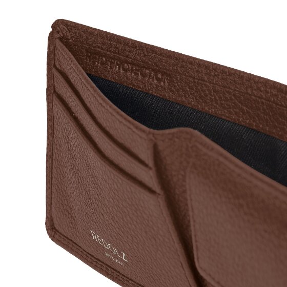 Redolz Leather Essentials QF mały portfel RFID skóra 10,5 cm