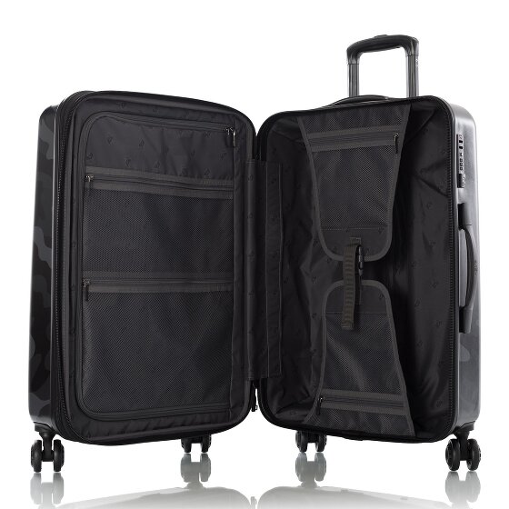 Heys Black Camo 4 kółka Walizka M 66 cm z plisą rozprężną