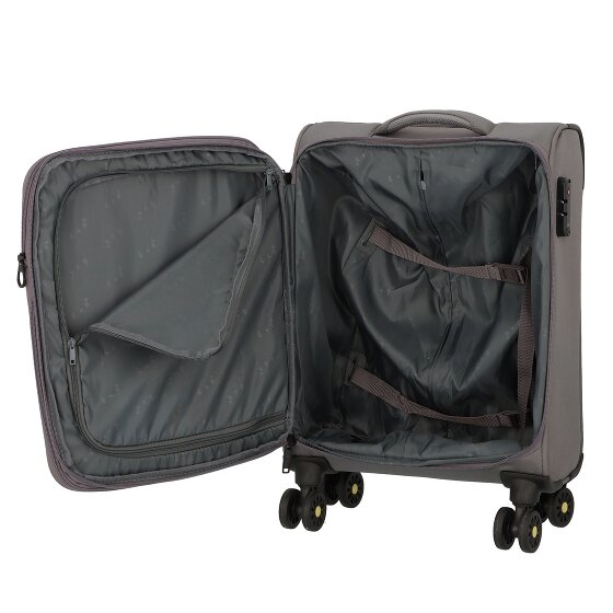 d&n Travel Line 9704 4 kółka Walizka kabinowa S 55 cm z funkcją poszerzenia