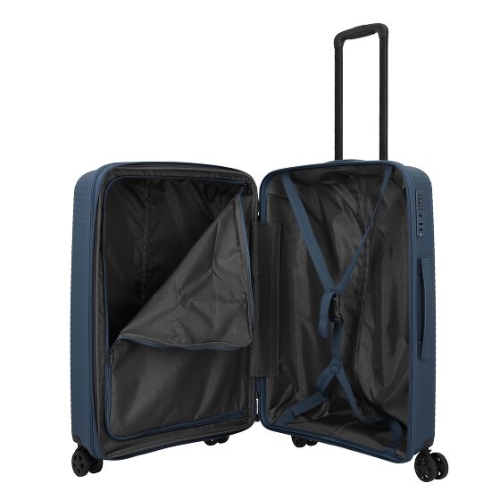 Travelite Air Stripe 4 kółka Walizka M 66 cm z plisą rozprężną