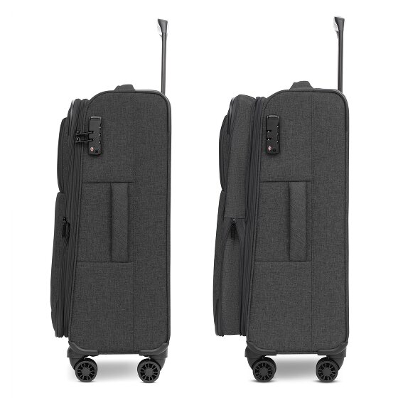 Redolz Essentials 12 MEDIUM – walizka na 4 kółkach, 67 cm, z funkcją poszerzenia kieszeni