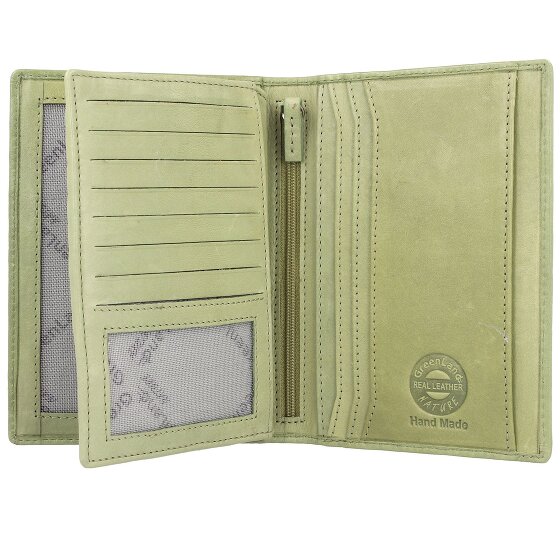 Greenland Nature Miękkie kolorowe etui na paszporty RFID Leather 12 cm