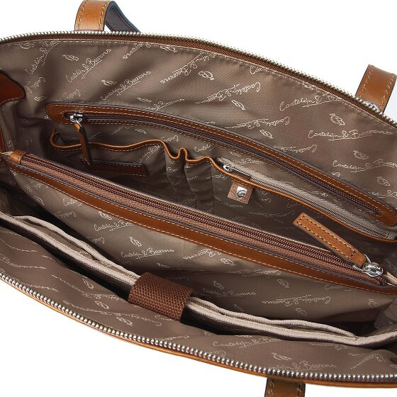 Castelijn & Beerens Lia Shopper Bag Ochrona RFID Skórzany 45 cm Komora na laptopa