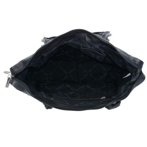 Greenland Nature Black Nappa Shopper Bag Leather 33 cm