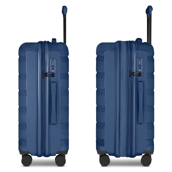 d&n South Dakota 4 kółka Zestaw walizek 3-części z plisą rozprężną