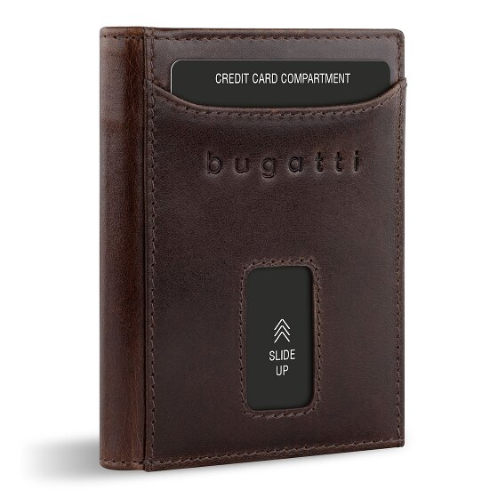 bugatti Secure Slim Portfel Ochrona RFID Skórzany 8 cm