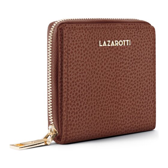 Lazarotti Portfel z skóry Bologna z zamkiem dookoła, średni, 10 cm