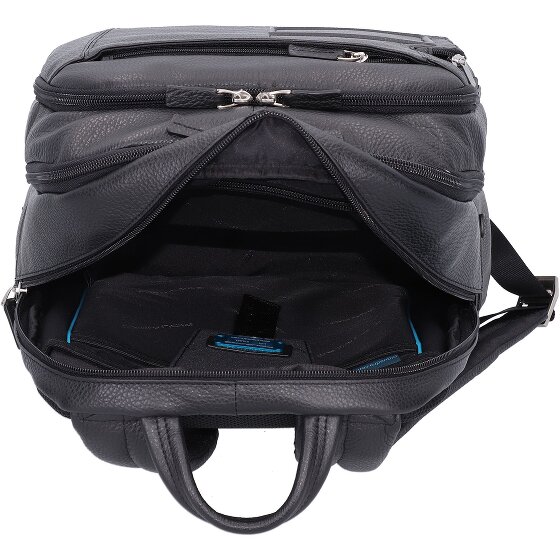 Piquadro Skórzany plecak Vibe 43 cm z przegrodą na laptopa