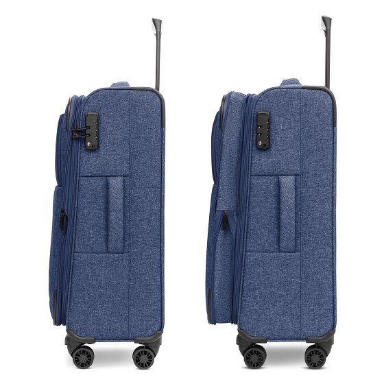 Redolz Essentials 12 MEDIUM – walizka na 4 kółkach, 67 cm, z funkcją poszerzenia kieszeni