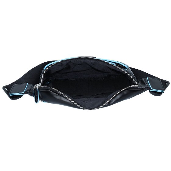 Piquadro Niebieska kwadratowa saszetka skórzana 29 cm