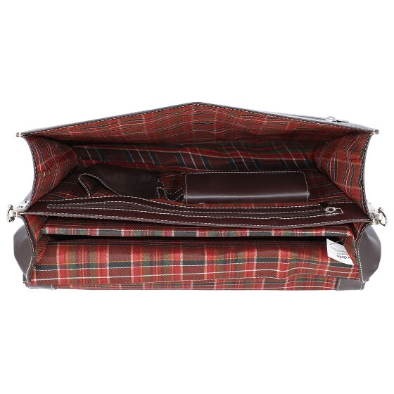 Alassio Skórzana aktówka Monaco z przegrodą na laptopa 38 cm