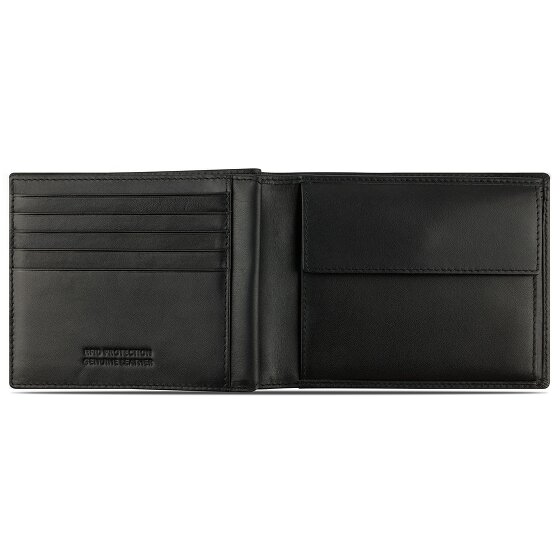 bugatti Super Slim Portfel Ochrona RFID Skórzany 9 cm