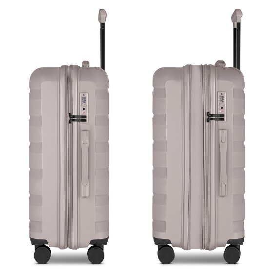 d&n South Dakota 4 kółka Zestaw walizek 3-części z plisą rozprężną