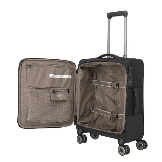 Travelite Crosslite 5.0 4 kółka Walizka kabinowy S 55 cm Komora na laptopa
