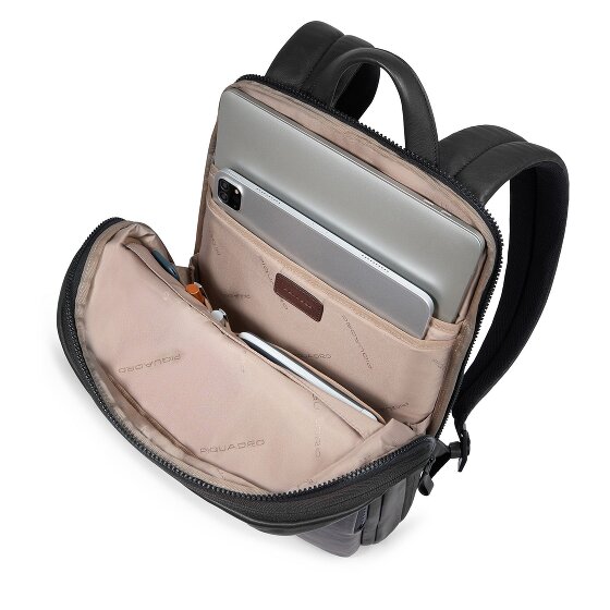 Piquadro Harper Plecak Skórzany 38 cm Komora na laptopa