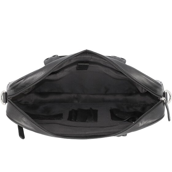 Dermata Skórzana aktówka z przegrodą na laptopa 39 cm