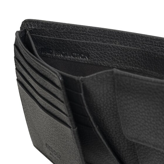 Redolz Leather Essentials QF portfel RFID skórzany rozkładany 12 cm