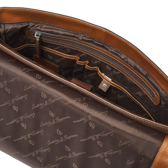 Castelijn & Beerens Mark Briefcase Messenger Ochrona RFID Skórzany 39 cm Komora na laptopa