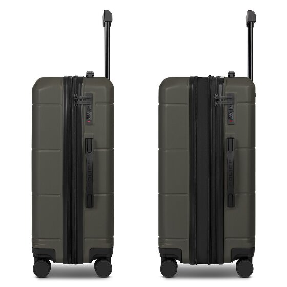 Police London 4 kółka Zestaw walizek 3-części z plisą rozprężną