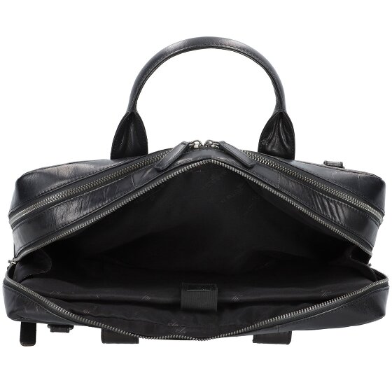 Plevier Rock Flint Teczka Ochrona RFID Skórzany 41 cm Komora na laptopa