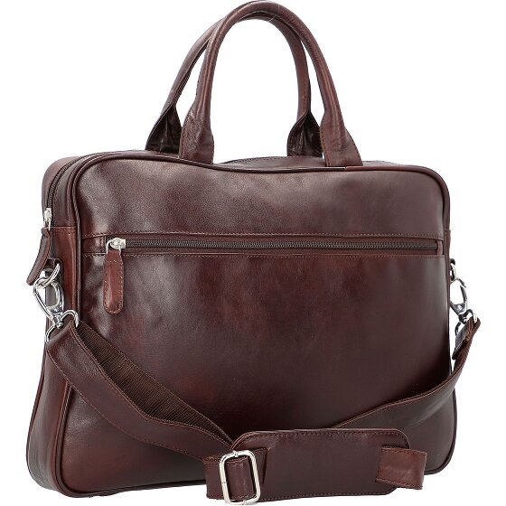 Dermata Skórzana aktówka z przegrodą na laptopa 39 cm