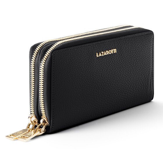 Lazarotti Bologna Leather XL Double Zip-Around Wallet RFID Leather 20 cm
