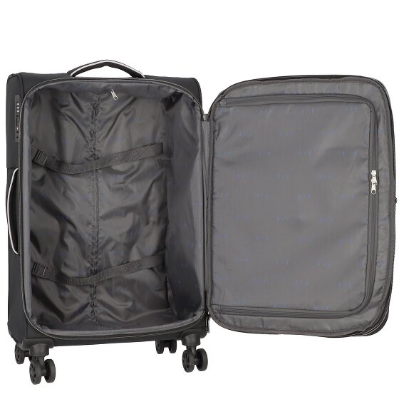 d&n Travel Line 9204 4 kółka Walizka M 66 cm z plisą rozprężną