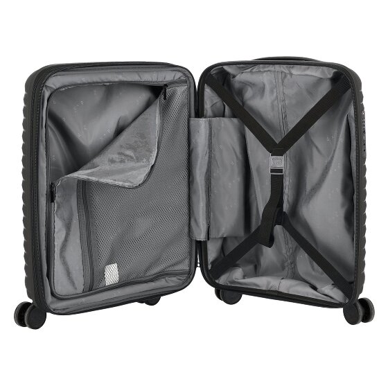 d&n Travel Line 4500 4 kółka Walizka kabinowy S 55 cm z plisą rozprężną