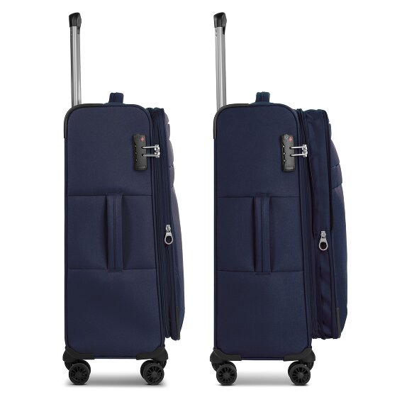 Worldpack Chicago 4 kółka Zestaw walizek 3-części z plisą rozprężną