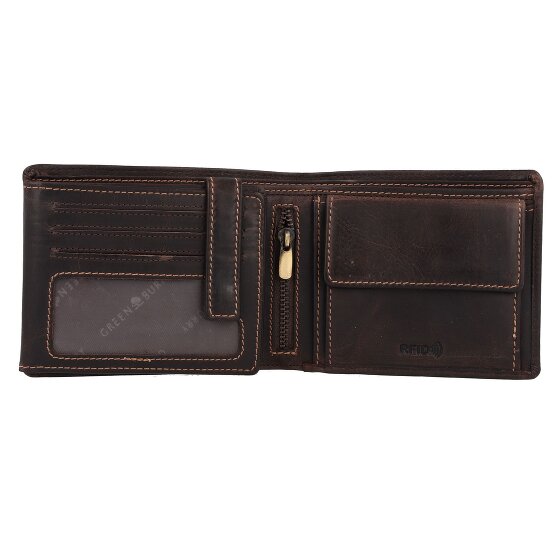 Greenburry Tornado Portfel Ochrona RFID Skórzany 12 cm