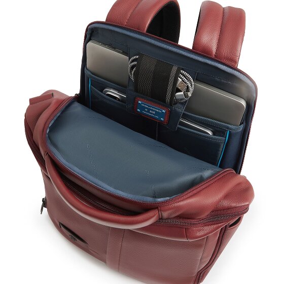 Piquadro Russell Plecak biznesowy Ochrona RFID Skórzany 42 cm Komora na laptopa