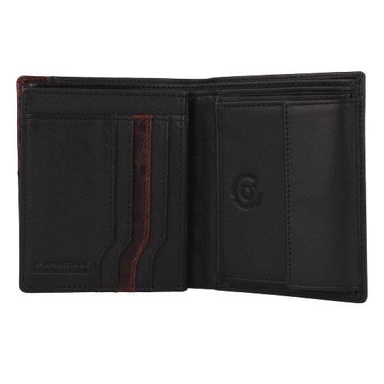 bugatti Corso DeLuxe Portfel Ochrona RFID Skórzany 10 cm