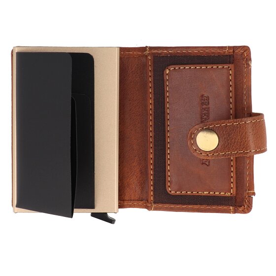 Greenburry Vintage Portfel Ochrona RFID Skórzany 7.5 cm