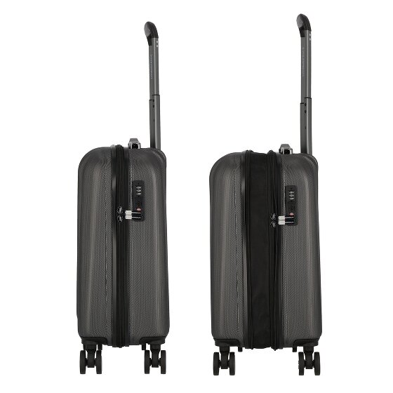 Polestream Moonrock 4 kółka Walizka kabinowy S 55 cm z plisą rozprężną