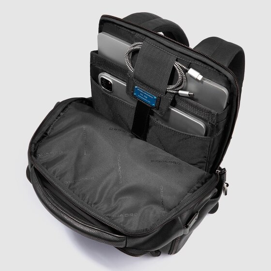 Piquadro Cronus Plecak biznesowy Ochrona RFID Skórzany 41 cm Komora na laptopa