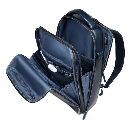 Piquadro Blue Square Plecak Skórzany 42 cm Komora na laptopa