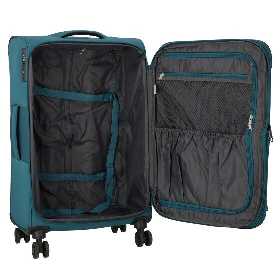 d&n Travel Line 9504 4 kółka Walizka M 67 cm z plisą rozprężną