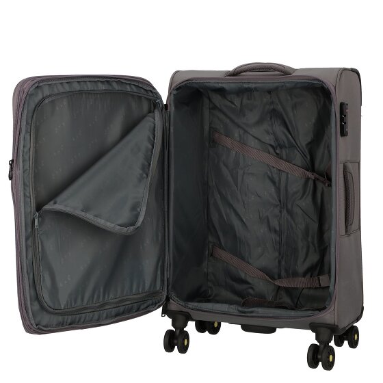 d&n Travel Line 9704 4 kółka Walizka M 68 cm z plisą rozprężną