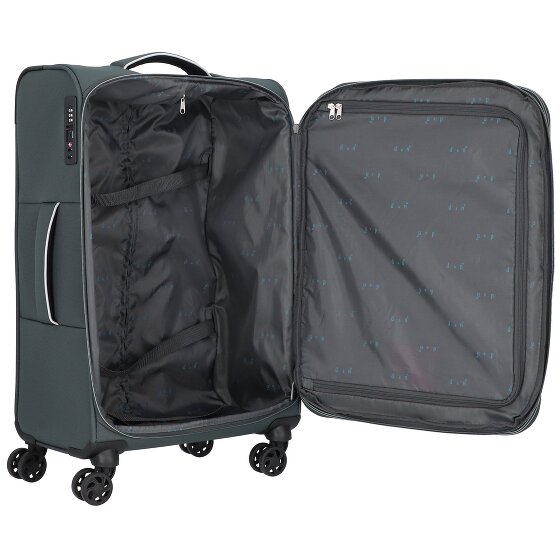 d&n Travel Line 9204 4 kółka Walizka M 66 cm z plisą rozprężną