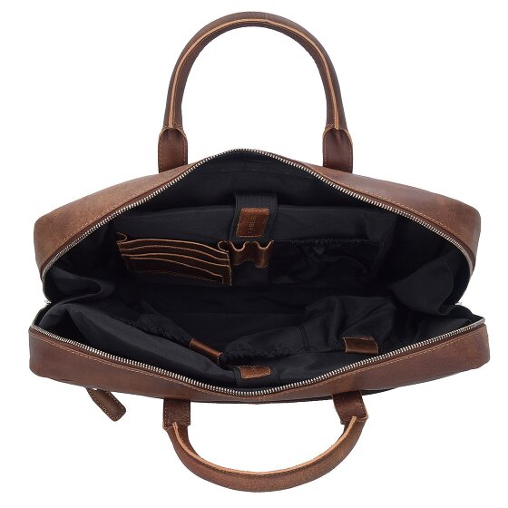 Plevier Vintage London Teczka Ochrona RFID Skóra 41 cm Komora na laptopa
