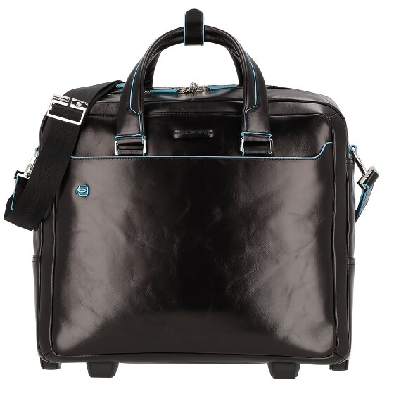 Piquadro Blue Square 2-Wheel Business Trolley Leather 36 cm Laptop Compartment