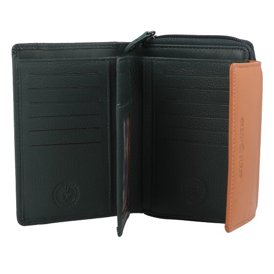Greenburry Nappa Portfel Ochrona RFID Skórzany 14 cm
