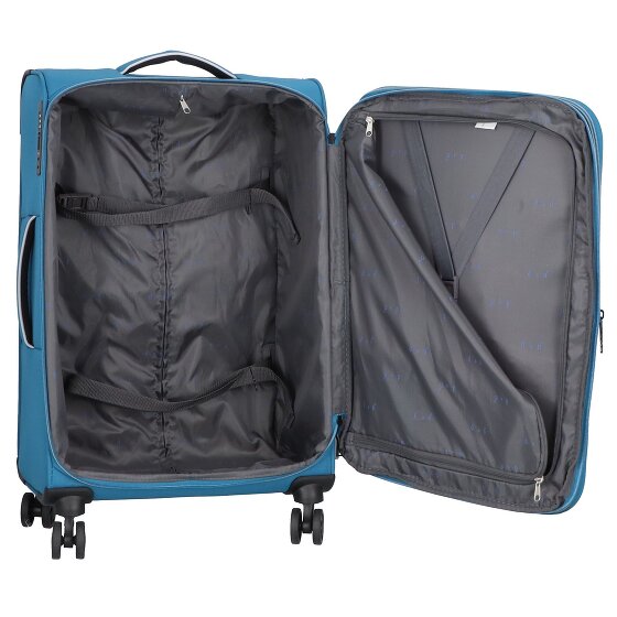 d&n Travel Line 9204 4 kółka Walizka M 66 cm z plisą rozprężną