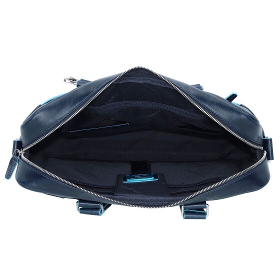 Piquadro Niebieski Kwadratowy Briefcase III Skórzany 40 cm Laptop Compartment