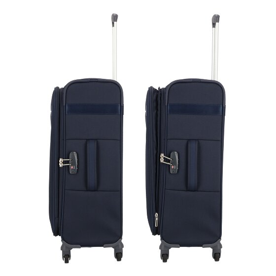 Samsonite Citybeat 4 kółka Walizka 66 cm z plisą rozprężną