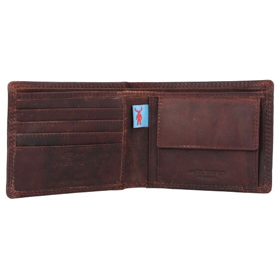 Jack Kinsky Monterey Portfel Ochrona RFID Skórzany 11.5 cm