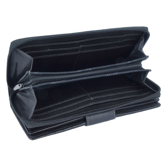 Greenland Nature Black Nappa Wallet RFID Leather 20 cm