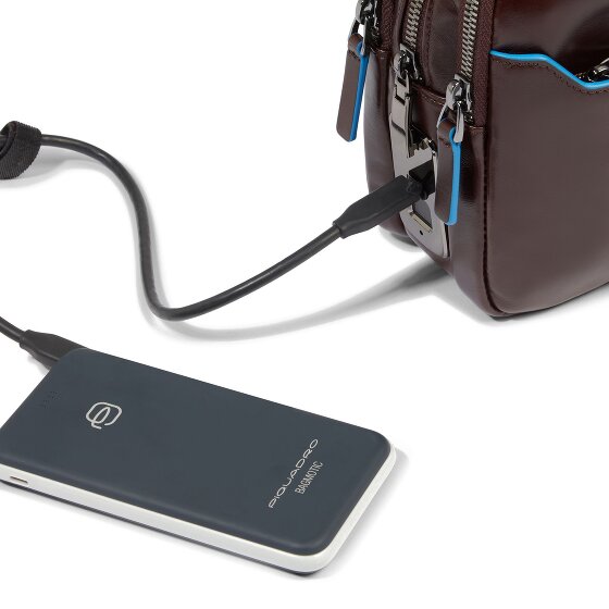 Piquadro Blue Square Torba na ramię Skórzany 23 cm