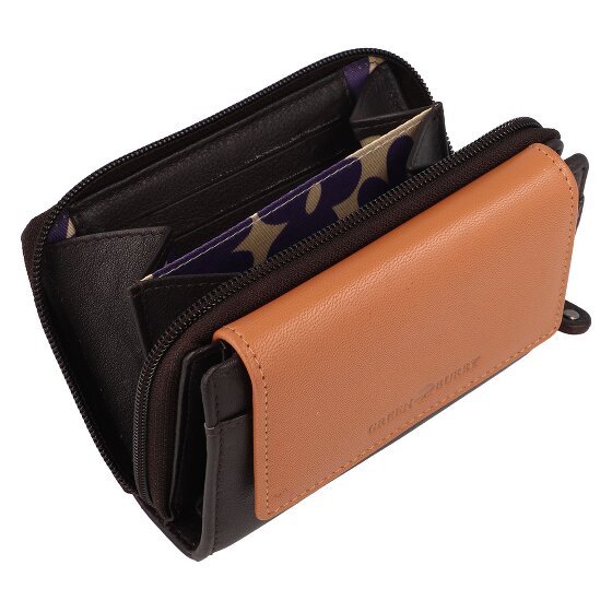 Greenburry Nappa Portfel Ochrona RFID Skórzany 14 cm