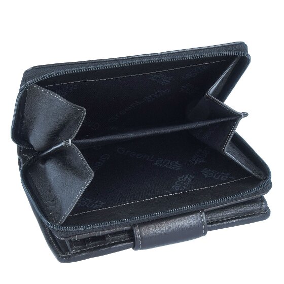 Greenland Nature Black Nappa Wallet RFID Leather 9,5 cm
